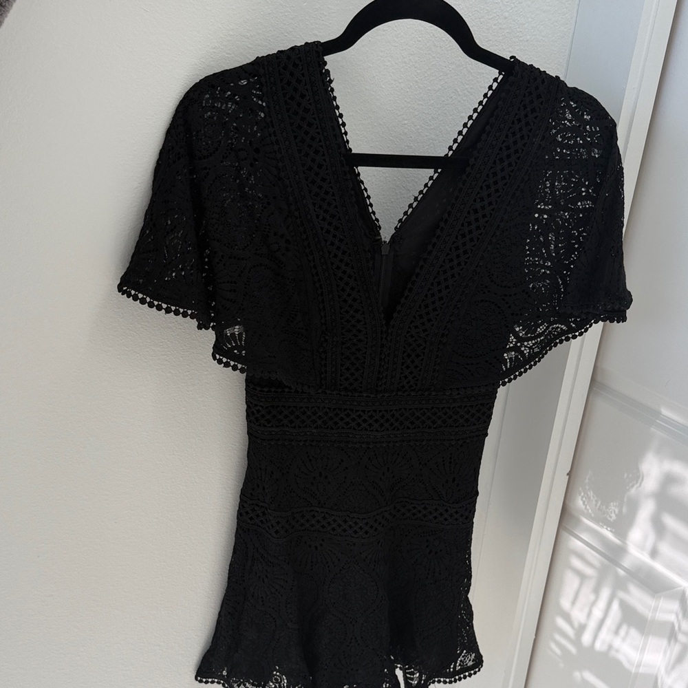 Vici Black Lace Blouse